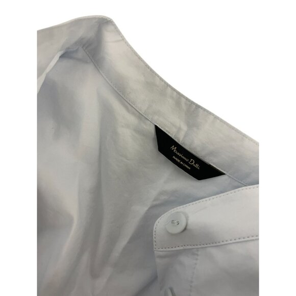 Massimo Dutti Womens Button Up Shirt Blouse L Large Light blue 5193/667 NWT - Picture 4 of 16
